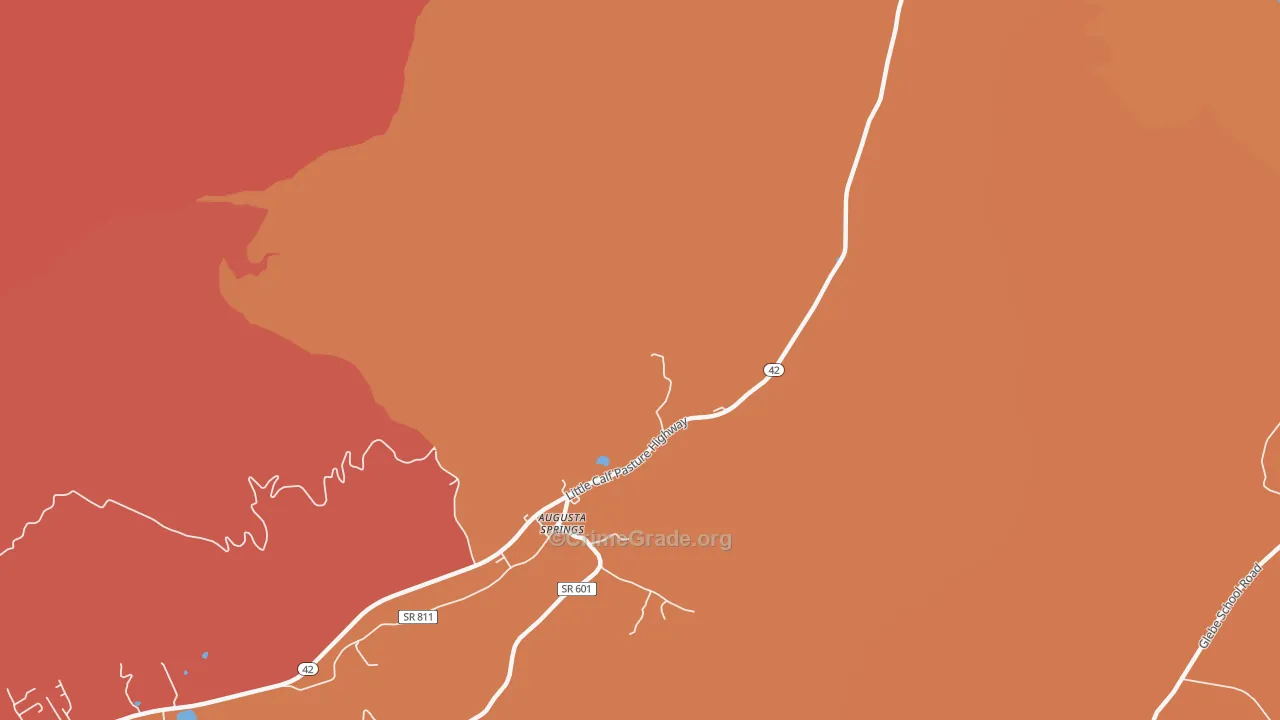 Augusta Springs, VA Map of Arson Rates