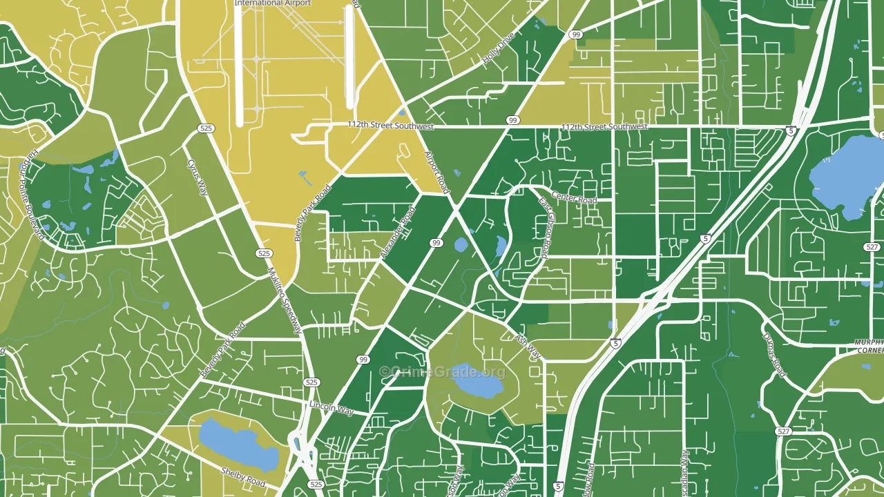 Avondale, Everett, WA Map of Arson Rates