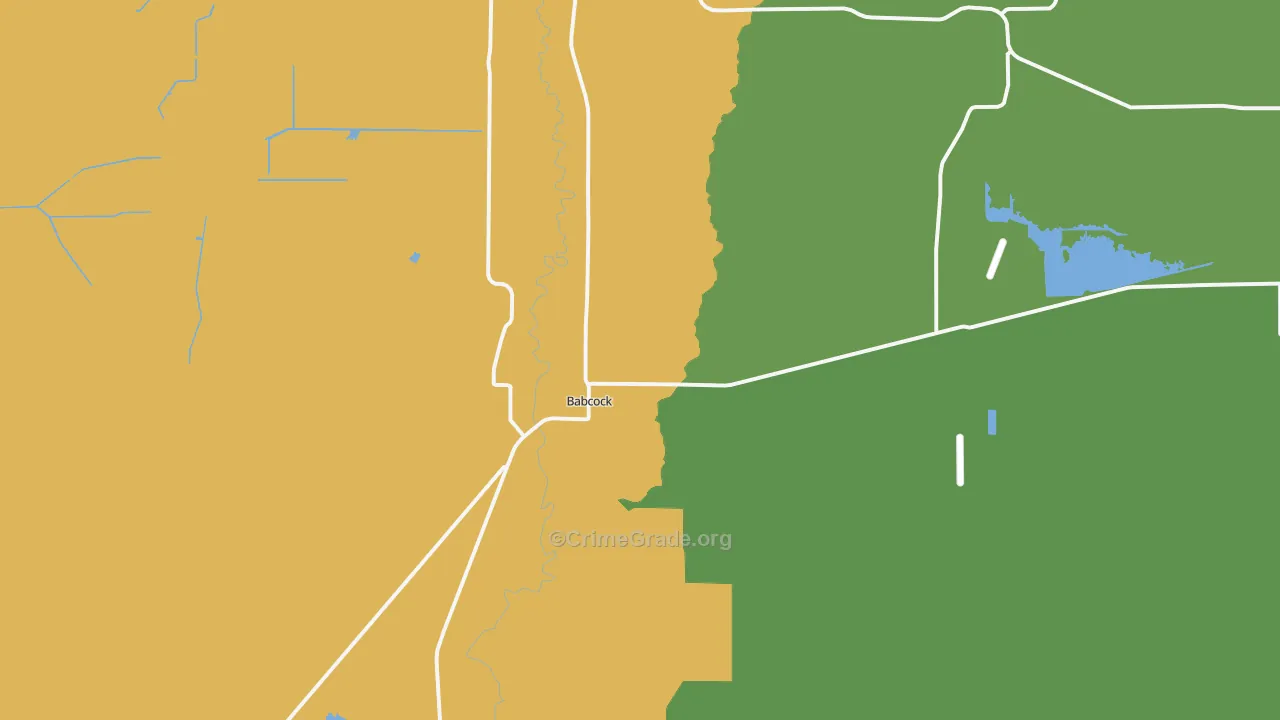 Babcock, WI Map of Arson Rates