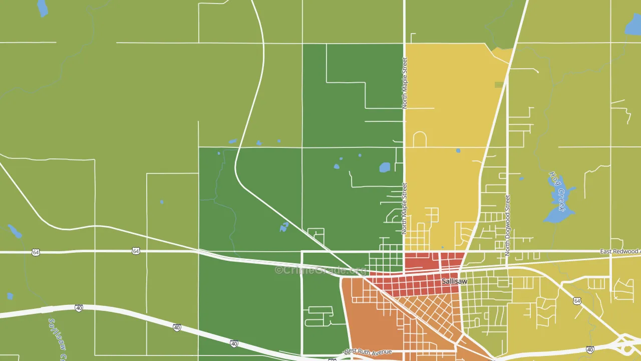 Badger Lee, OK Map of Arson Rates