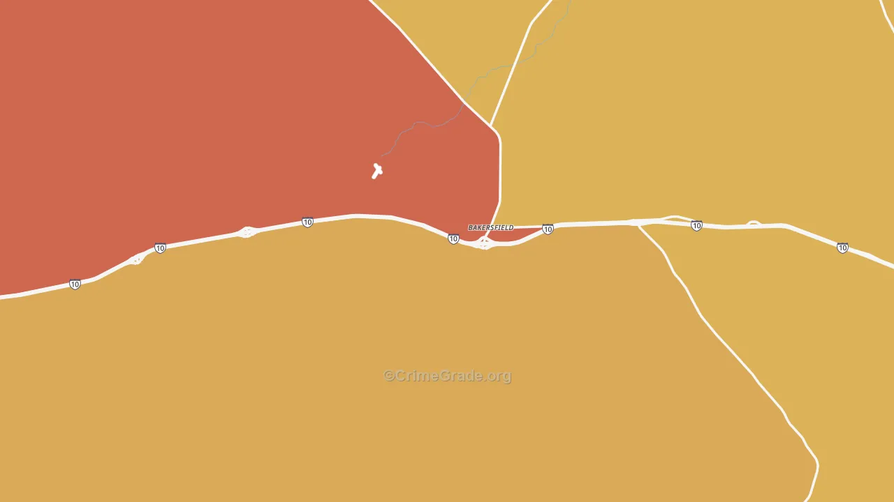 Bakersfield, TX Map of Arson Rates