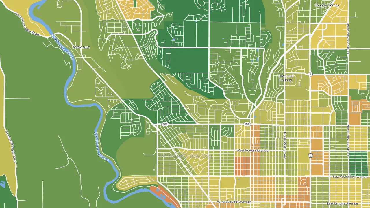 Balboa, Spokane, WA Map of Arson Rates