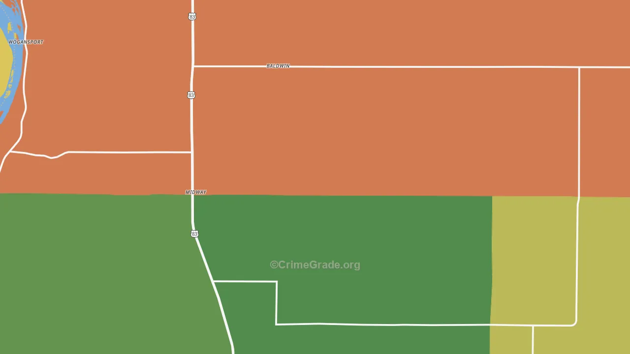 Baldwin, ND Map of Arson Rates