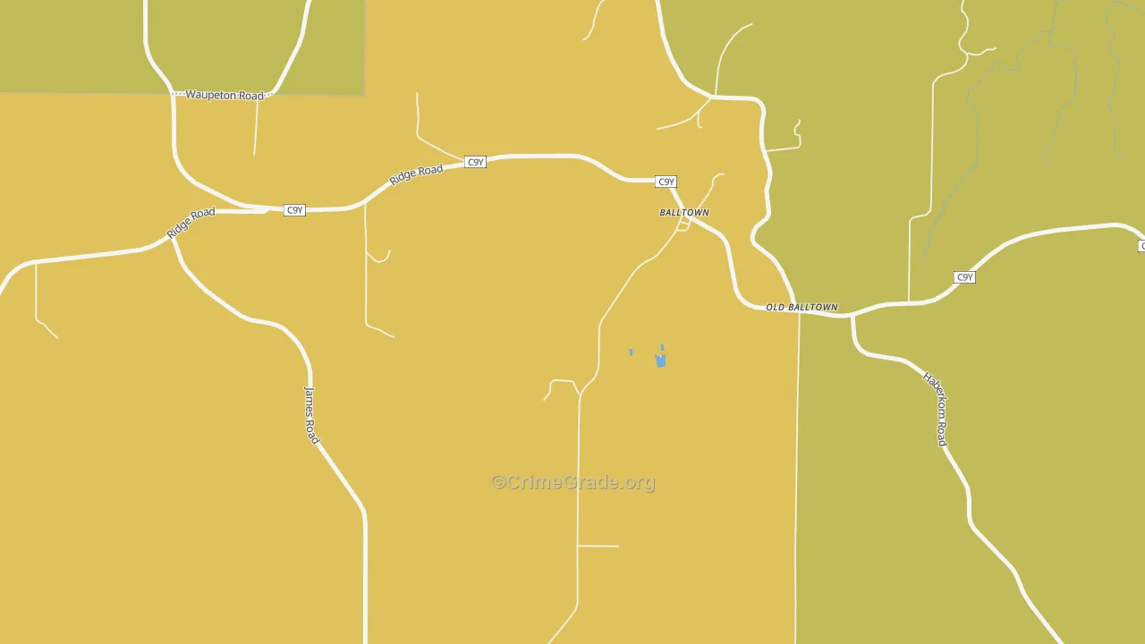Balltown, IA Map of Arson Rates