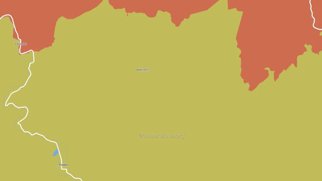 Bancroft, OR Map of Arson Rates