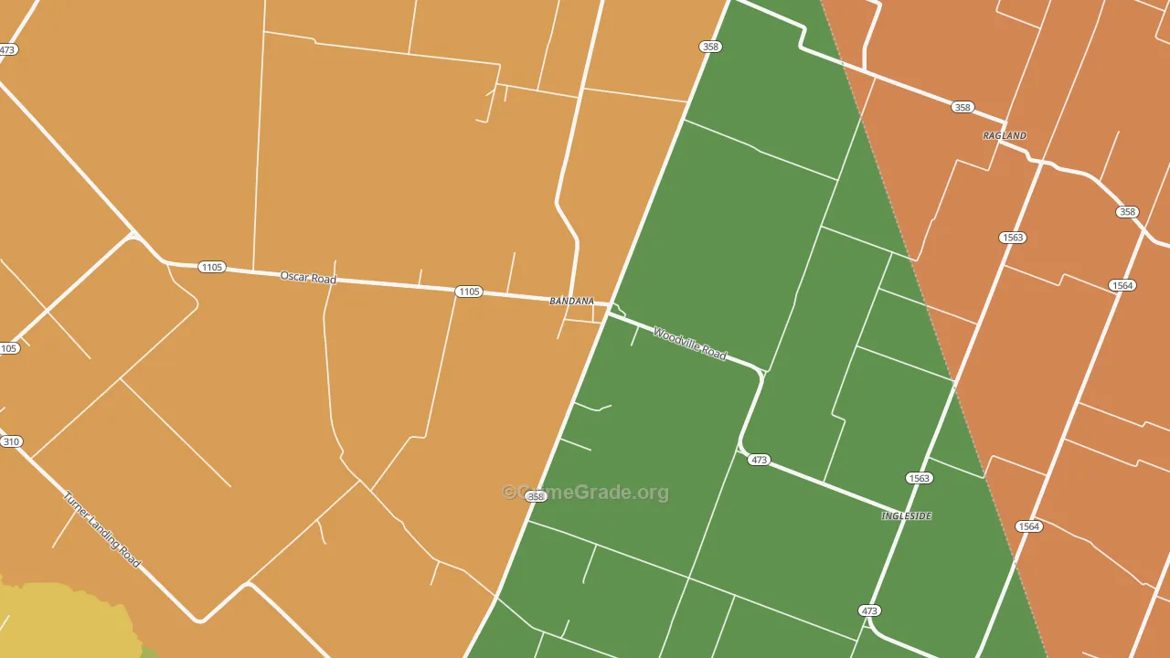 Bandana, KY Map of Arson Rates