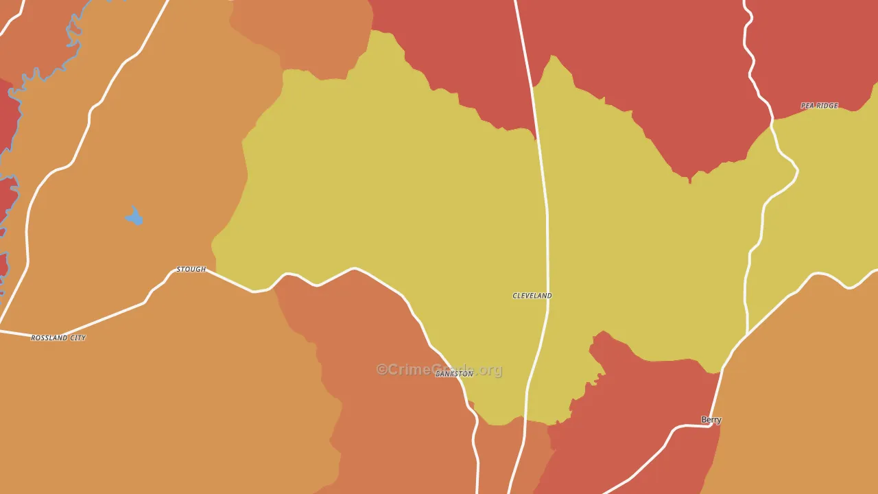Bankston, AL Map of Arson Rates