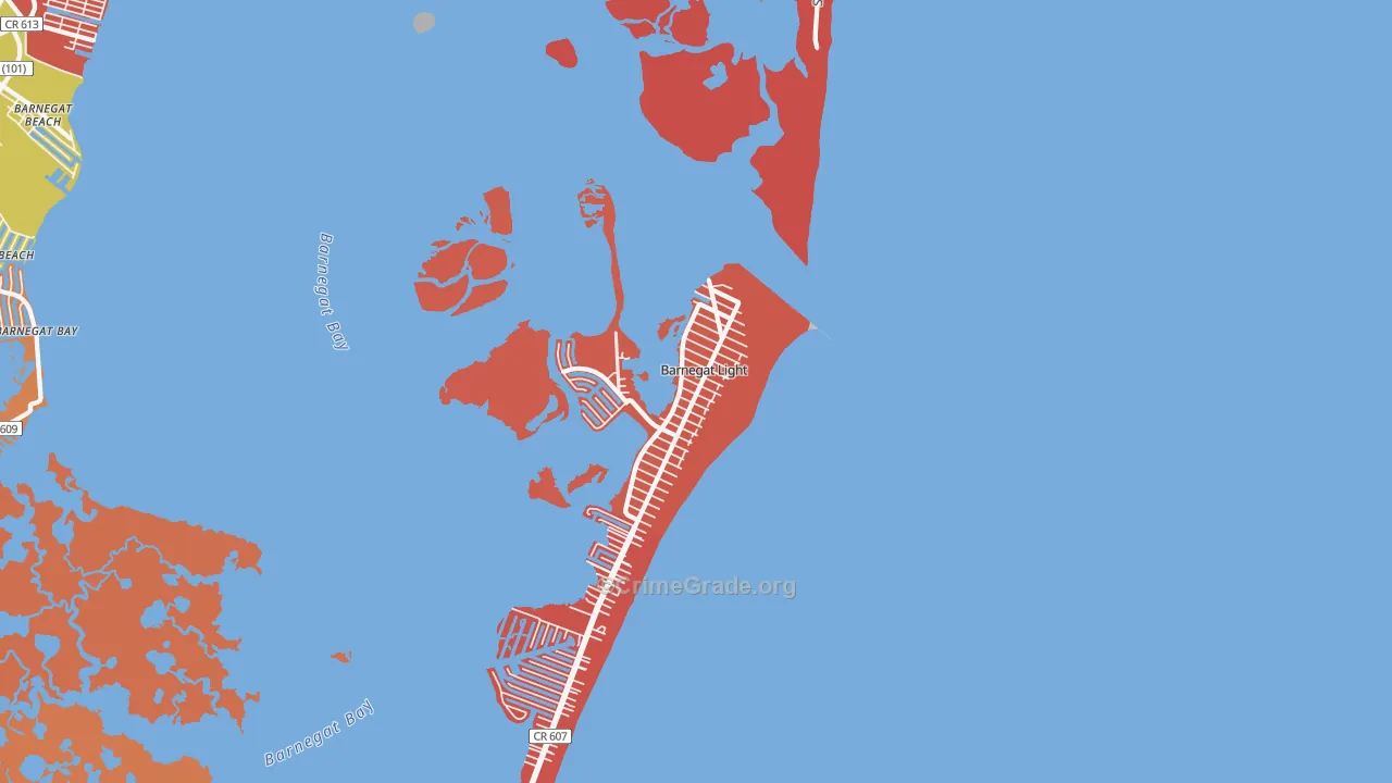 Barnegat Light, NJ Map of Arson Rates