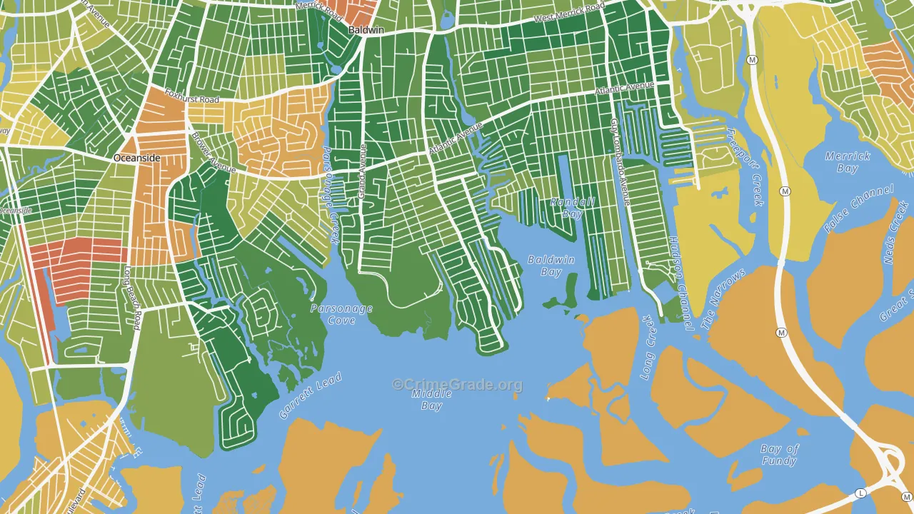 Bay Colony, Baldwin Harbor, NY Map of Arson Rates