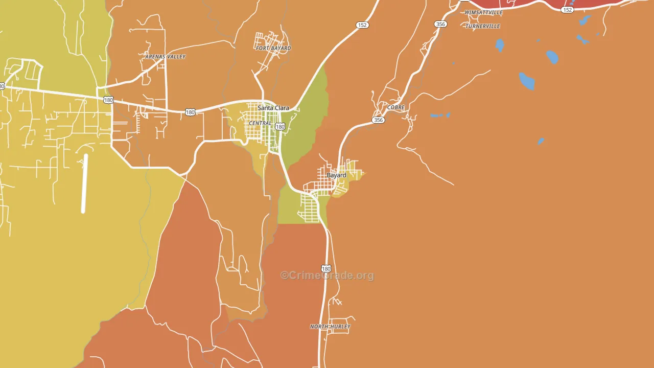 Bayard, NM Map of Arson Rates