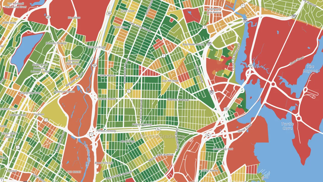 Baychester, Bronx, NY Map of Arson Rates