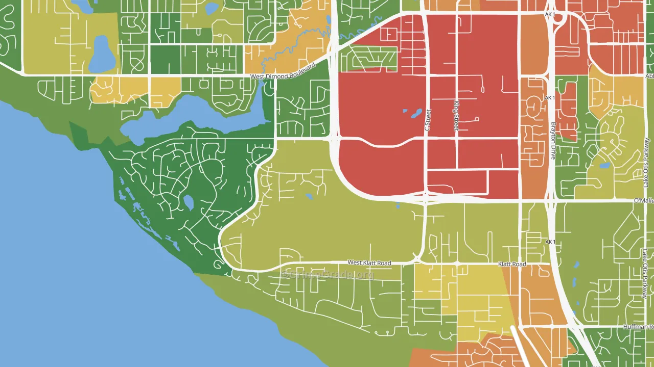 Bayshore-Klatt, Anchorage, AK Map of Arson Rates