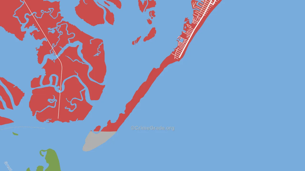 Beach Haven Heights, NJ Map of Arson Rates