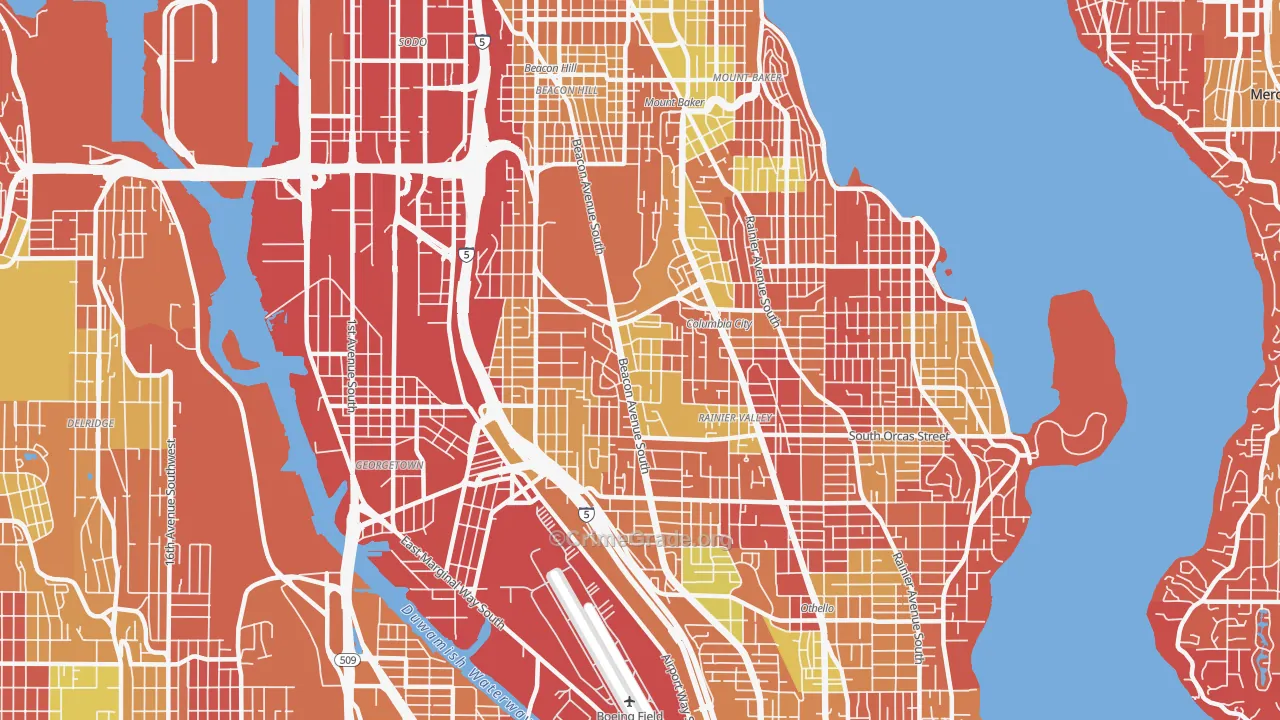 Beacon Hill, Seattle, WA Map of Arson Rates