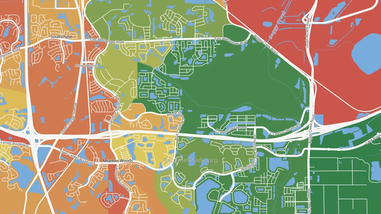 Beacon Park, Meadow Woods, FL Map of Arson Rates