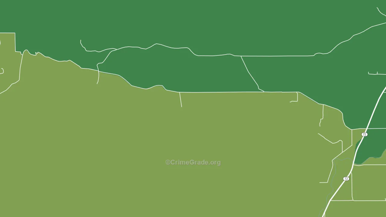 Bearcreek, MT Map of Arson Rates