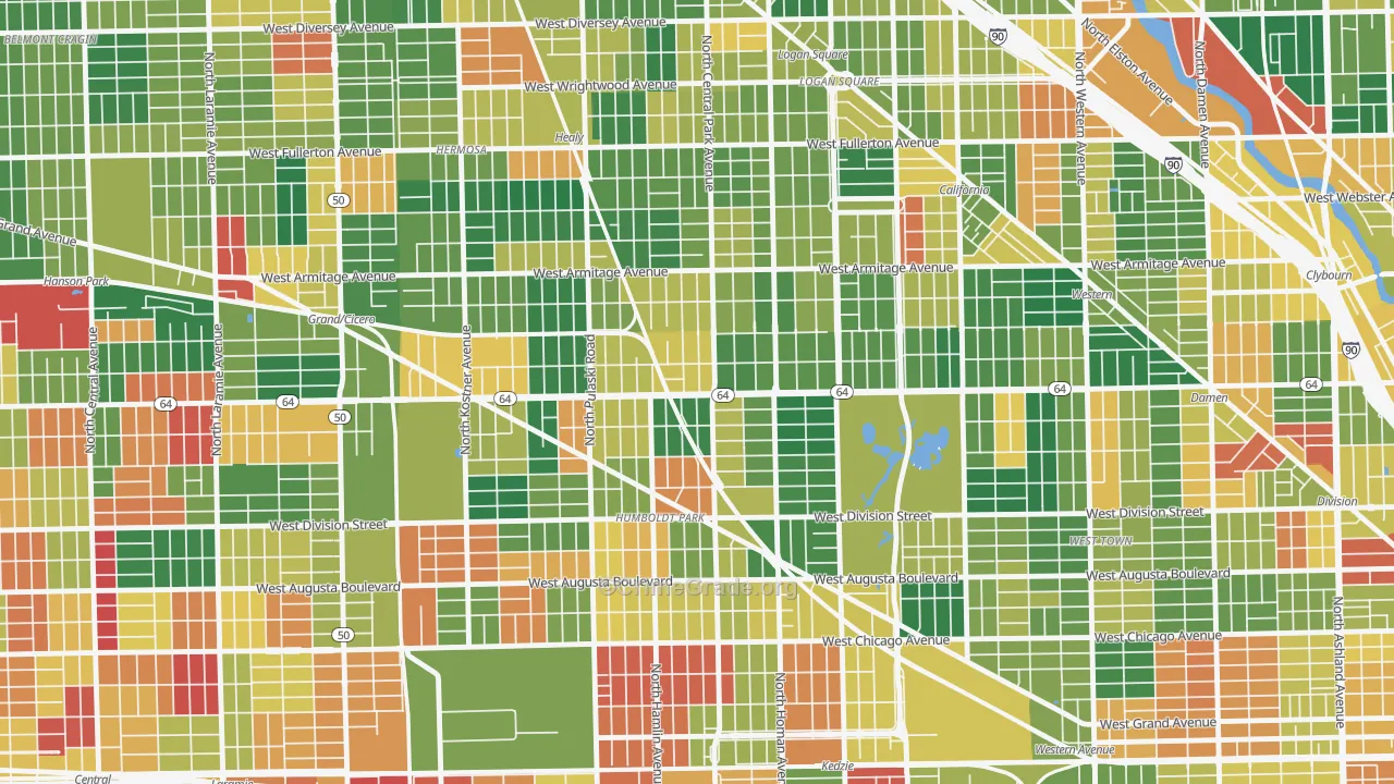 Beat 2535, Chicago, IL Map of Arson Rates