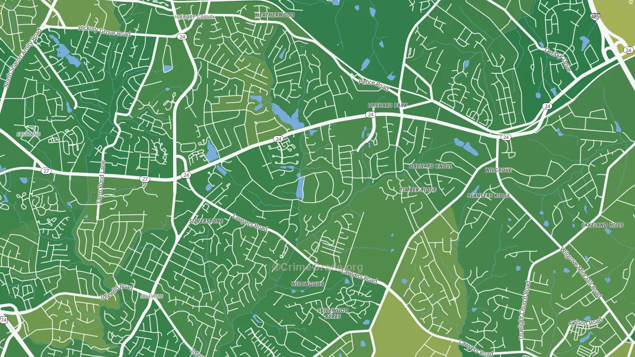 Becton Park, Charlotte, NC Map of Arson Rates