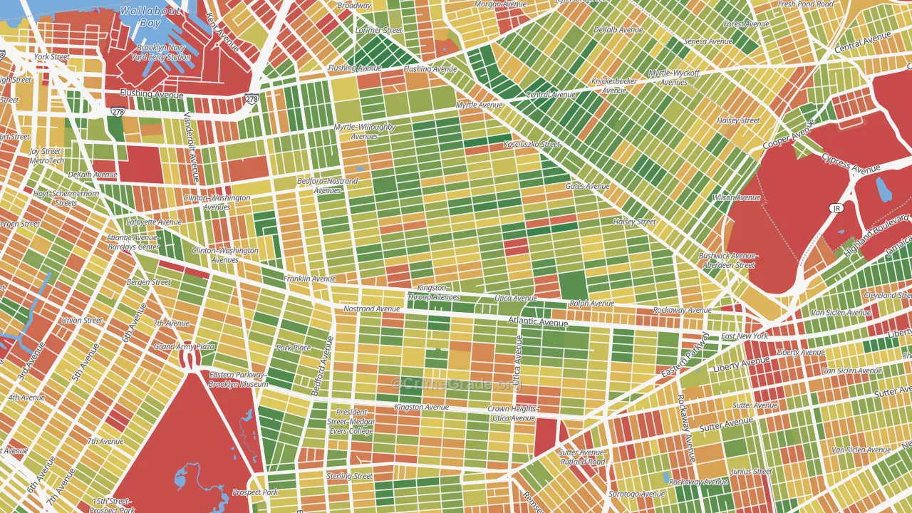 Bedford-Stuyvesant, Brooklyn, NY Map of Arson Rates