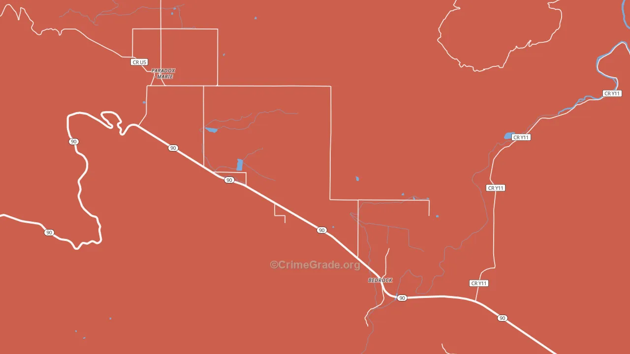 Bedrock, CO Map of Arson Rates