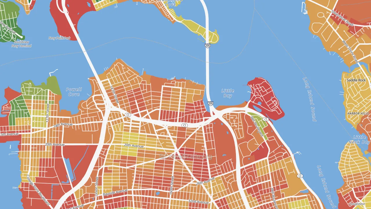 Beechhurst, Queens, NY Map of Arson Rates
