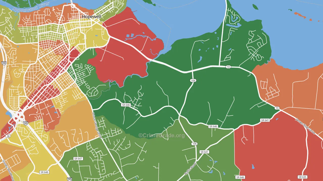 Beechwood Manor, VA Map of Arson Rates