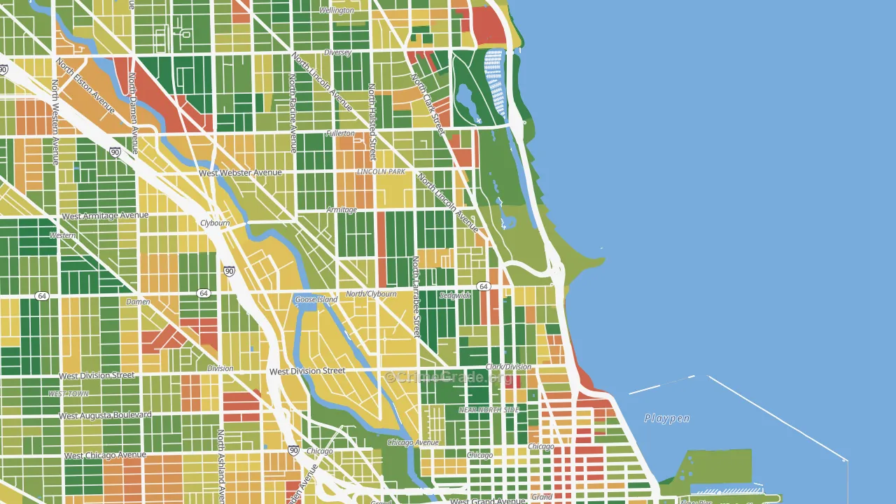 Belgravia Terrace, Chicago, IL Map of Arson Rates