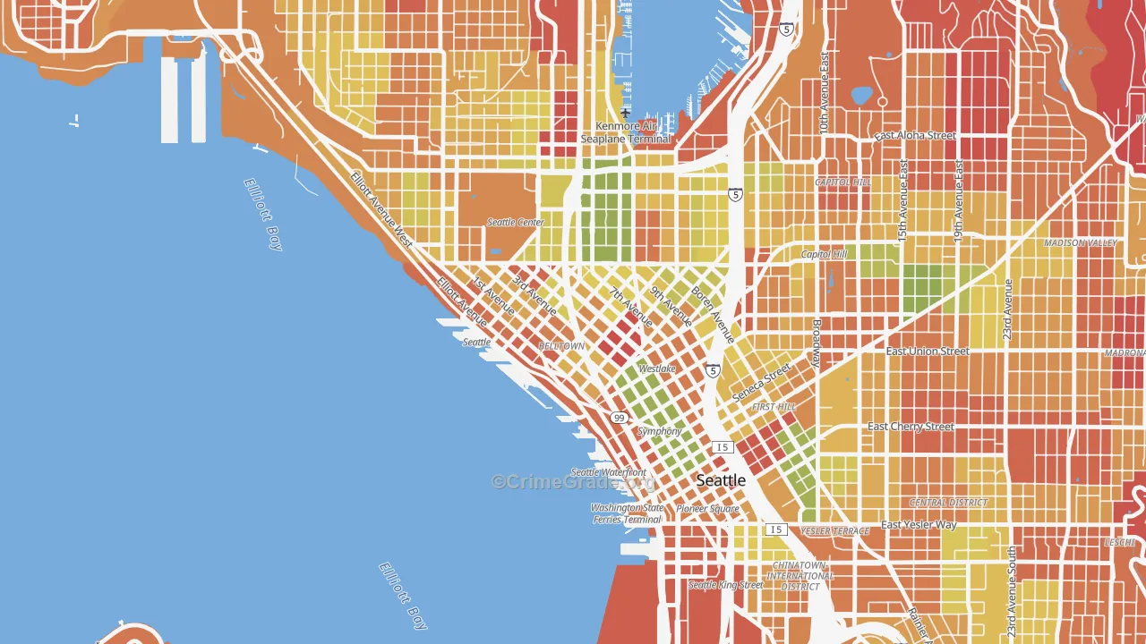Belltown, Seattle, WA Map of Arson Rates