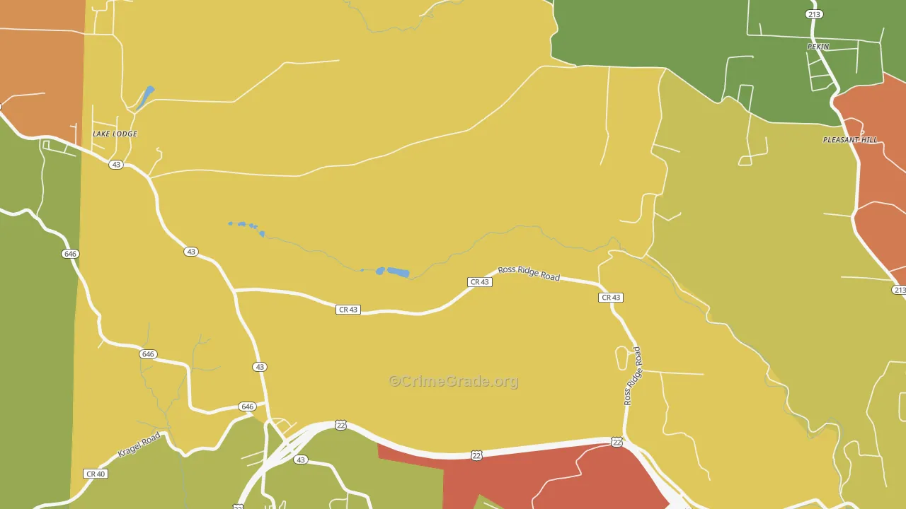 Belvedere, OH Map of Arson Rates