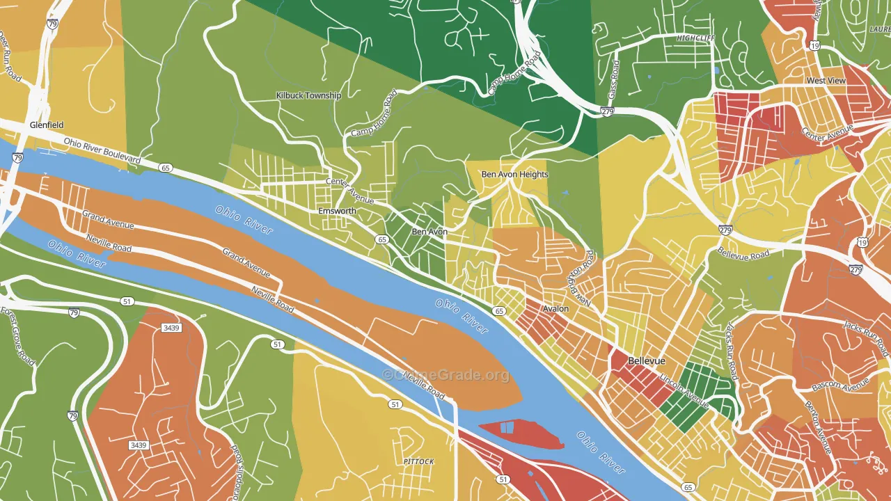 Ben Avon, PA Map of Arson Rates
