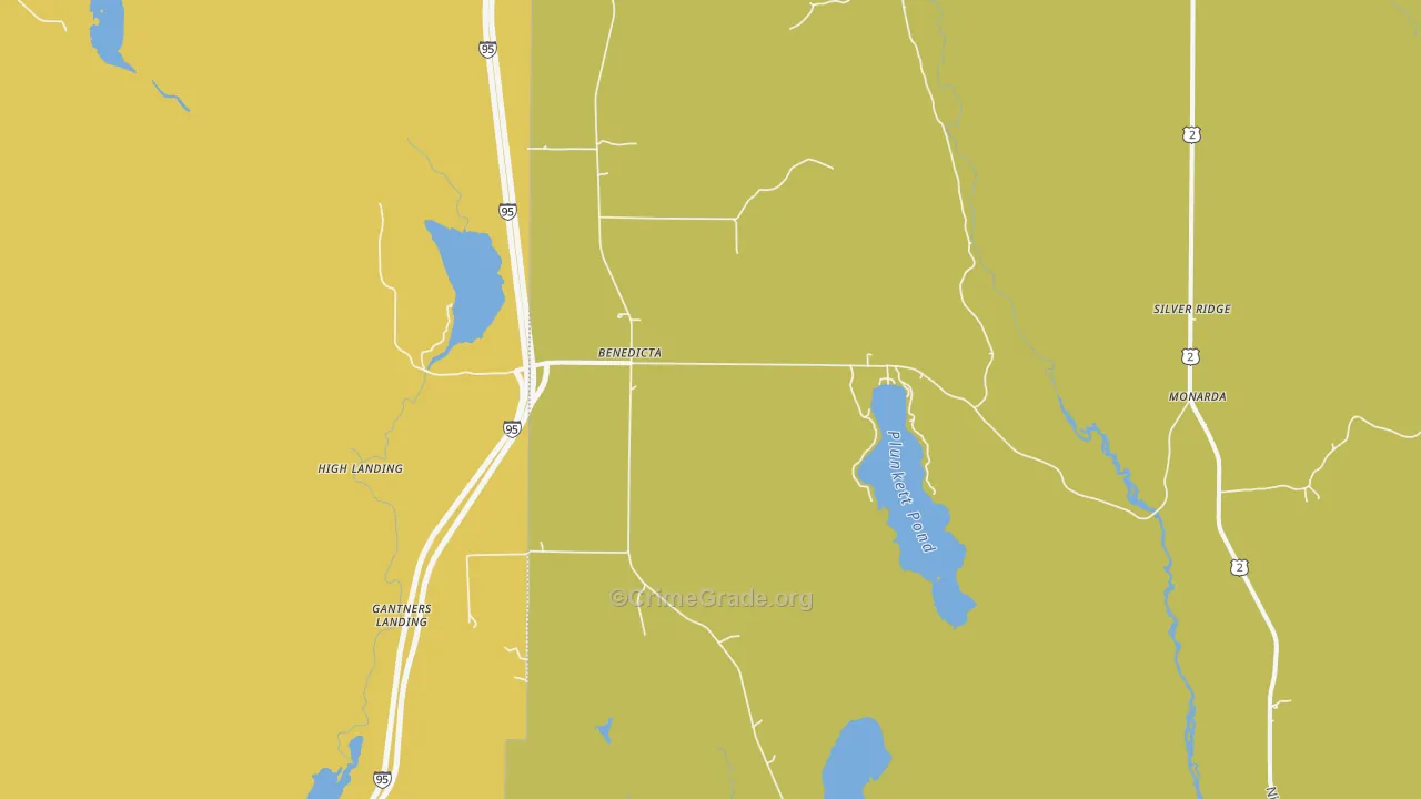 Benedicta, ME Map of Arson Rates