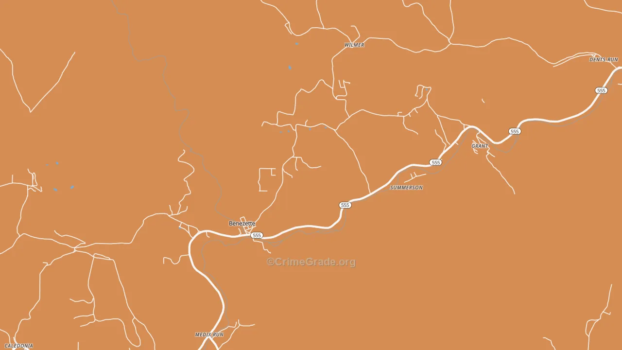 Benezett, PA Map of Arson Rates