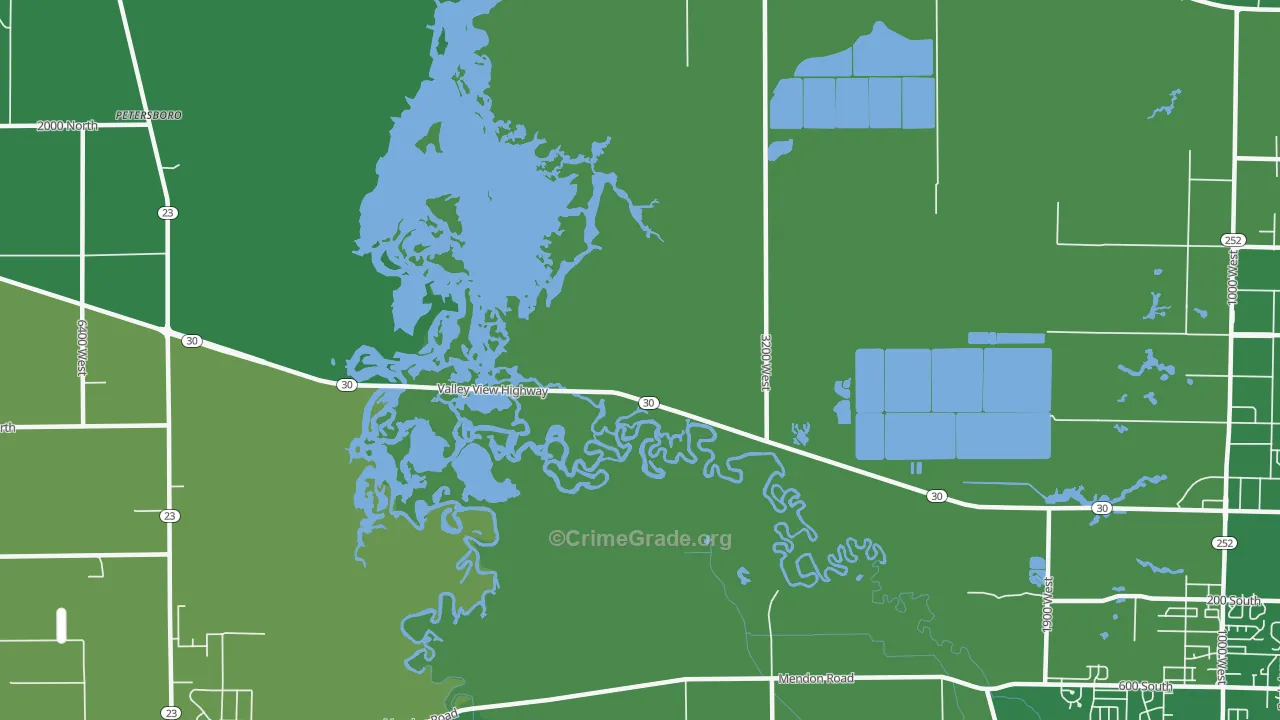 Benson, UT Map of Arson Rates