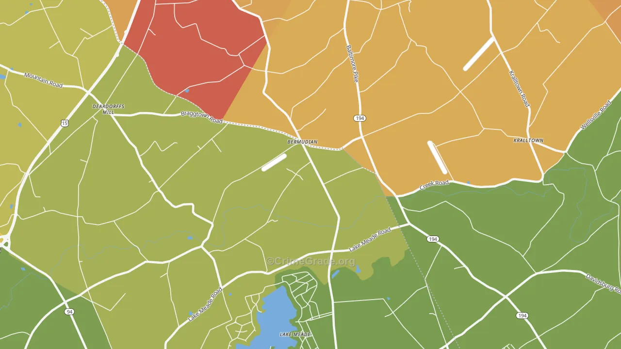 Bermudian, PA Map of Arson Rates