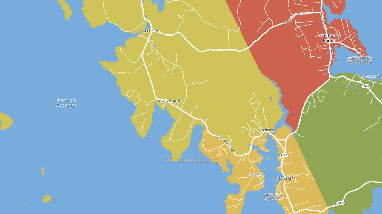 Bernard, ME Map of Arson Rates