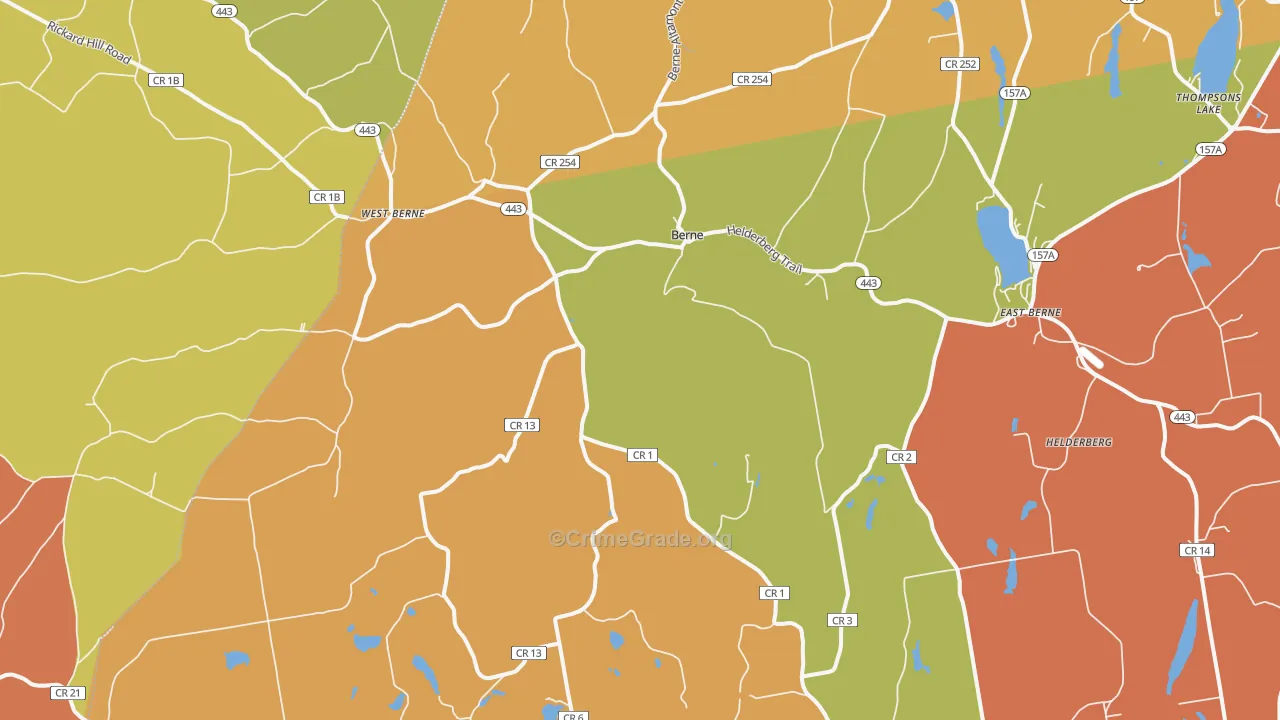 Berne, NY Map of Arson Rates