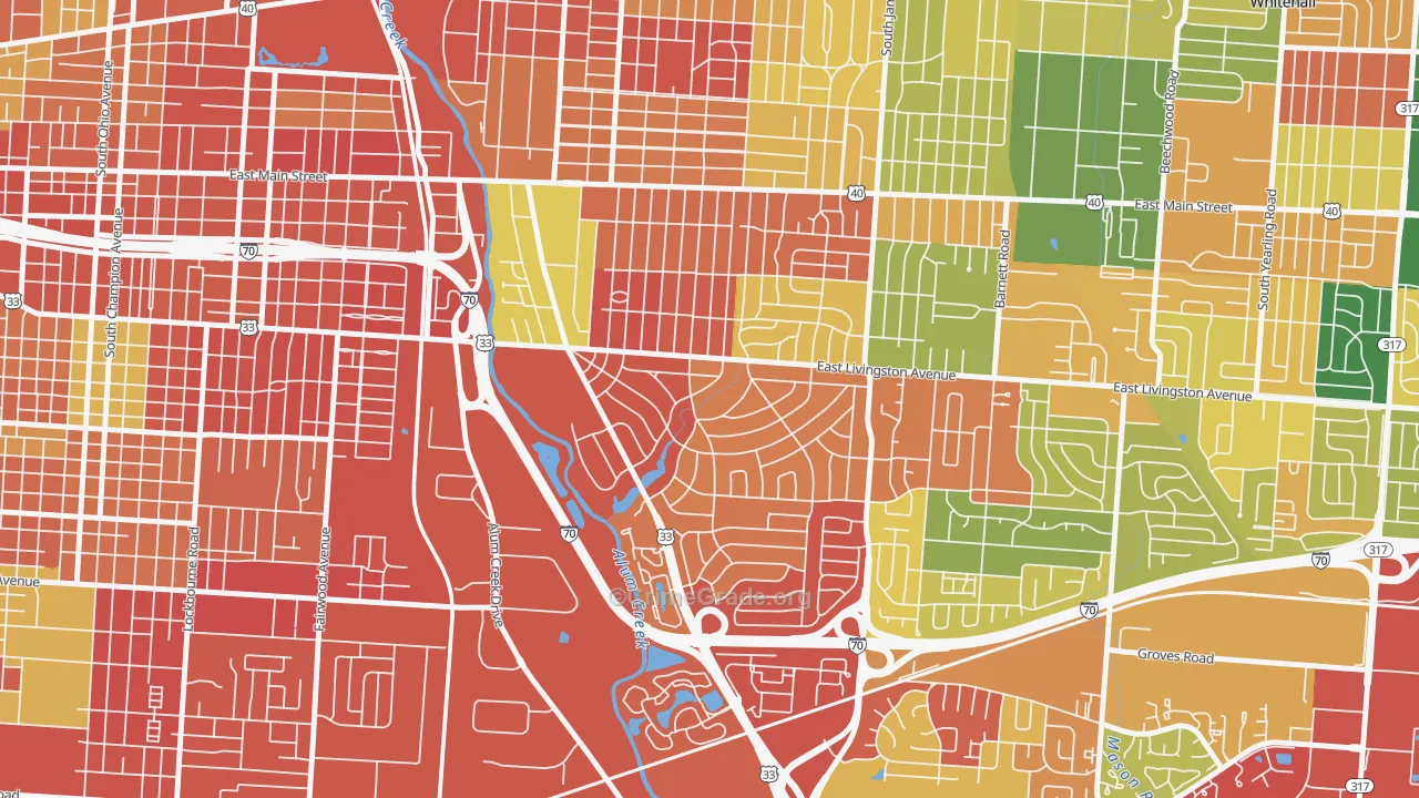 Berwick, Columbus, OH Map of Arson Rates