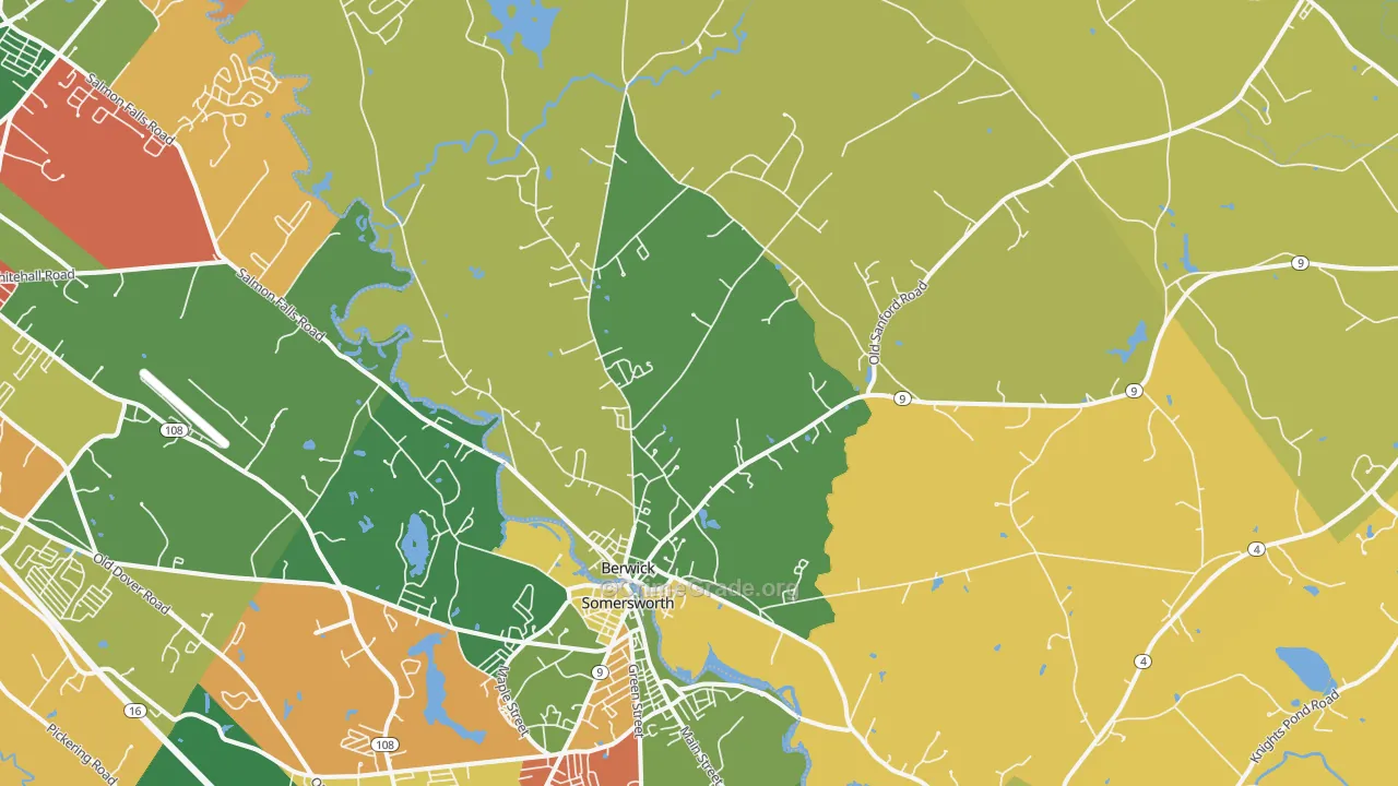 Berwick, ME Map of Arson Rates
