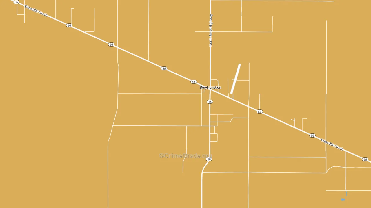 Beryl Junction, UT Map of Arson Rates