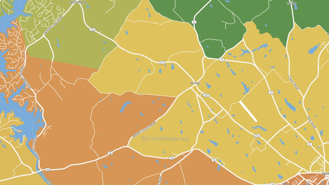 Bethel, GA Map of Arson Rates