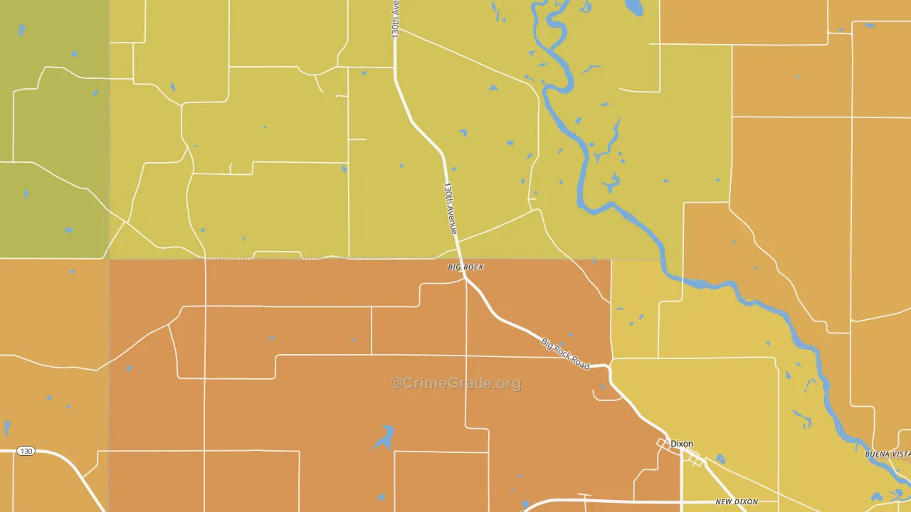 Big Rock, IA Map of Arson Rates