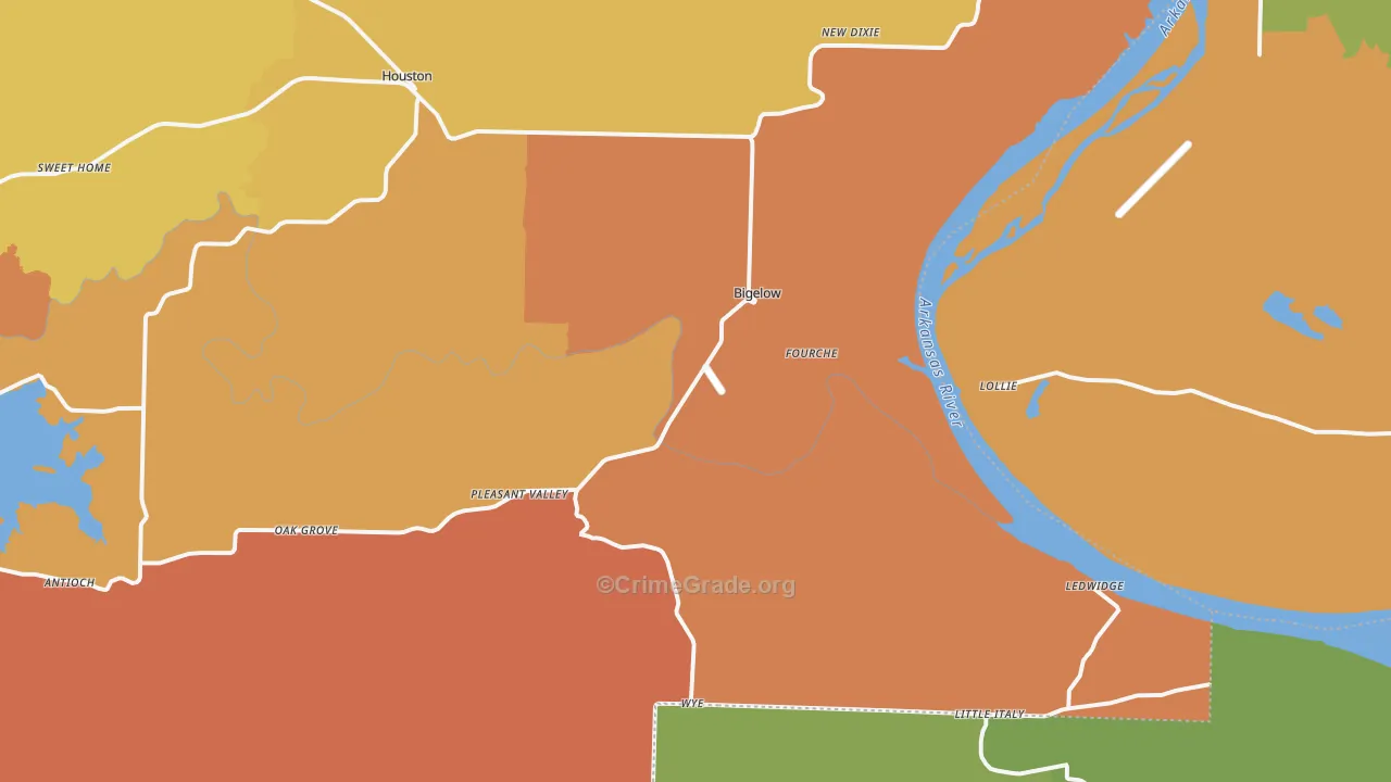 Bigelow, AR Map of Arson Rates