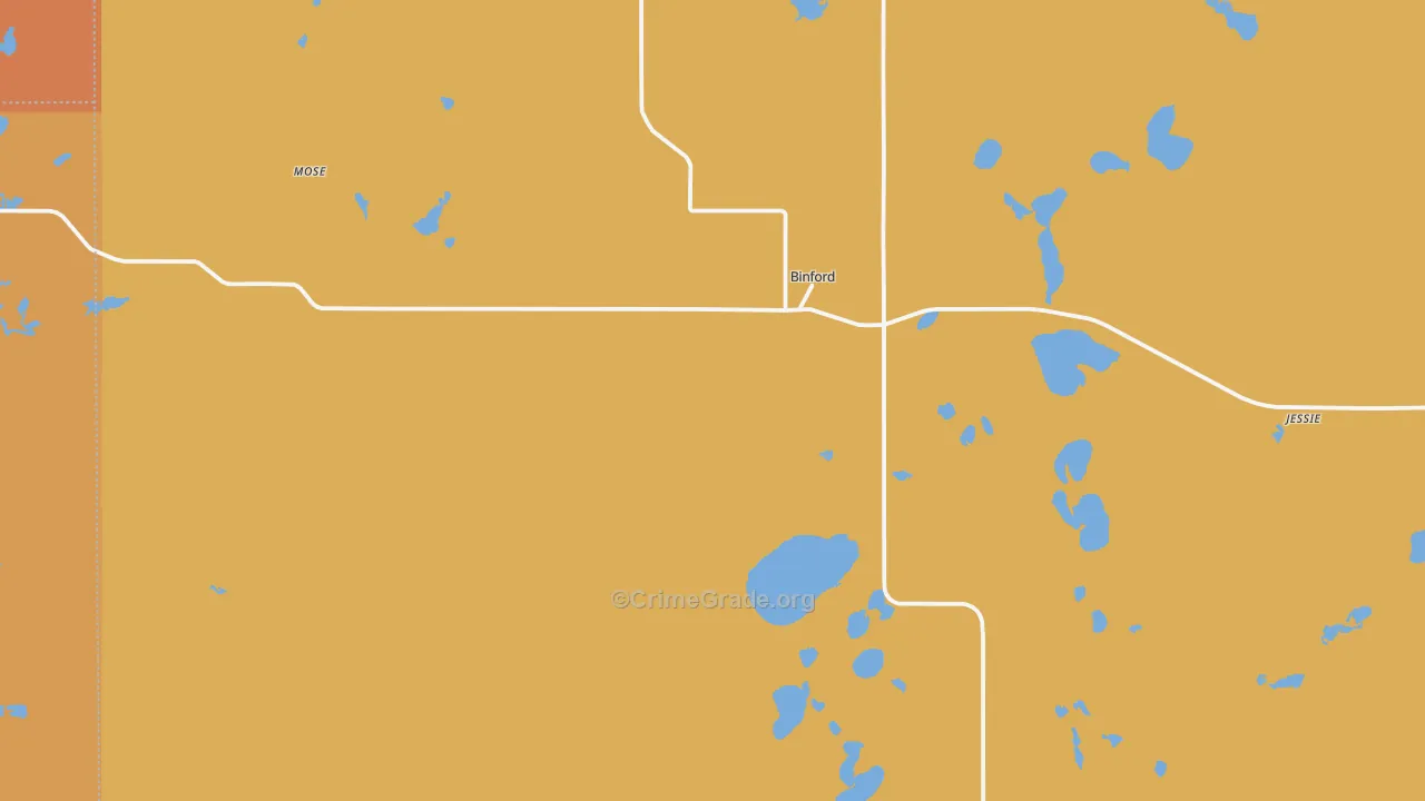 Binford, ND Map of Arson Rates