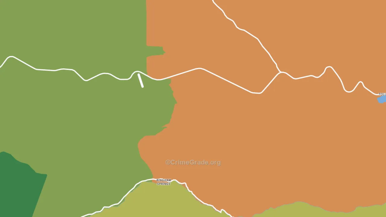 Bingham Springs, OR Map of Arson Rates