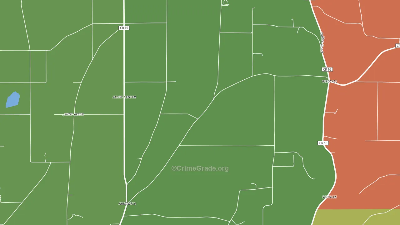 Birdsall, NY Map of Arson Rates
