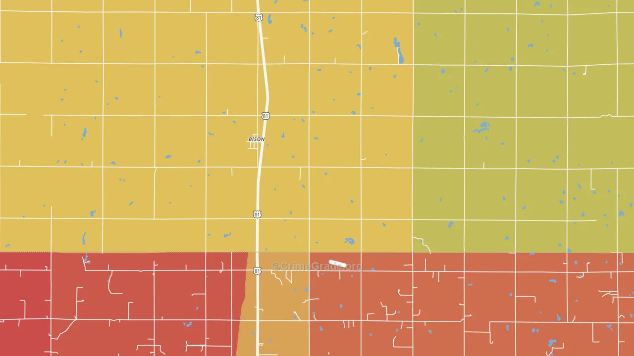 Bison, OK Map of Arson Rates