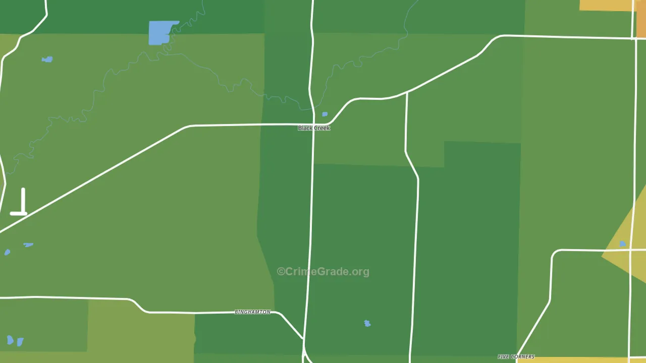 Black Creek, WI Map of Arson Rates