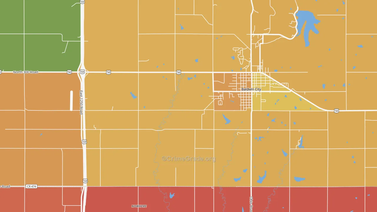 Black Jack, KS Map of Arson Rates