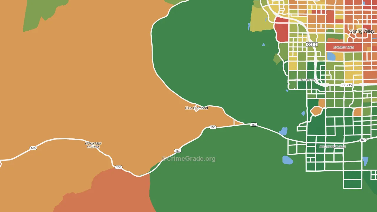 Blue Diamond, NV Map of Arson Rates
