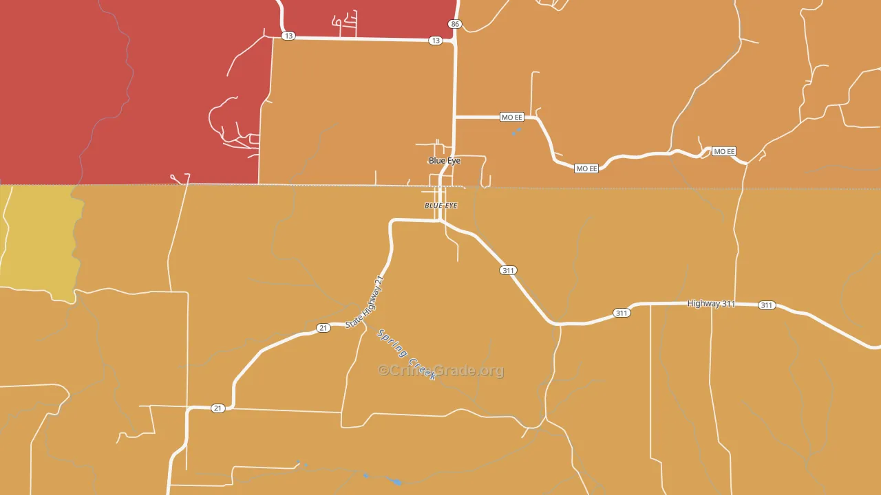 Blue Eye, AR Map of Arson Rates